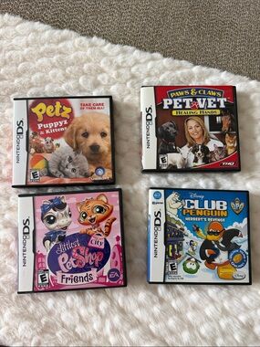 Nintendo DS Game Case Lot - Pet & Animal Titles (Assorted Colors)